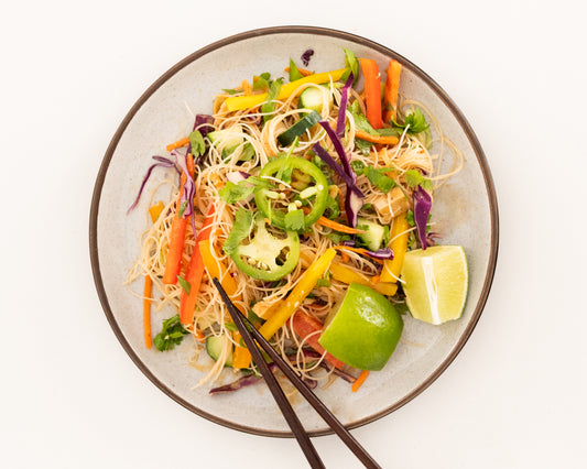 Vegan Spicy Pineapple Peanut Noodle Salad