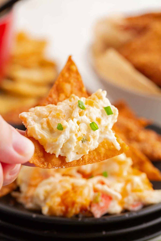 Crab Rangoon Dip With Passion Fruit Sweet Chili