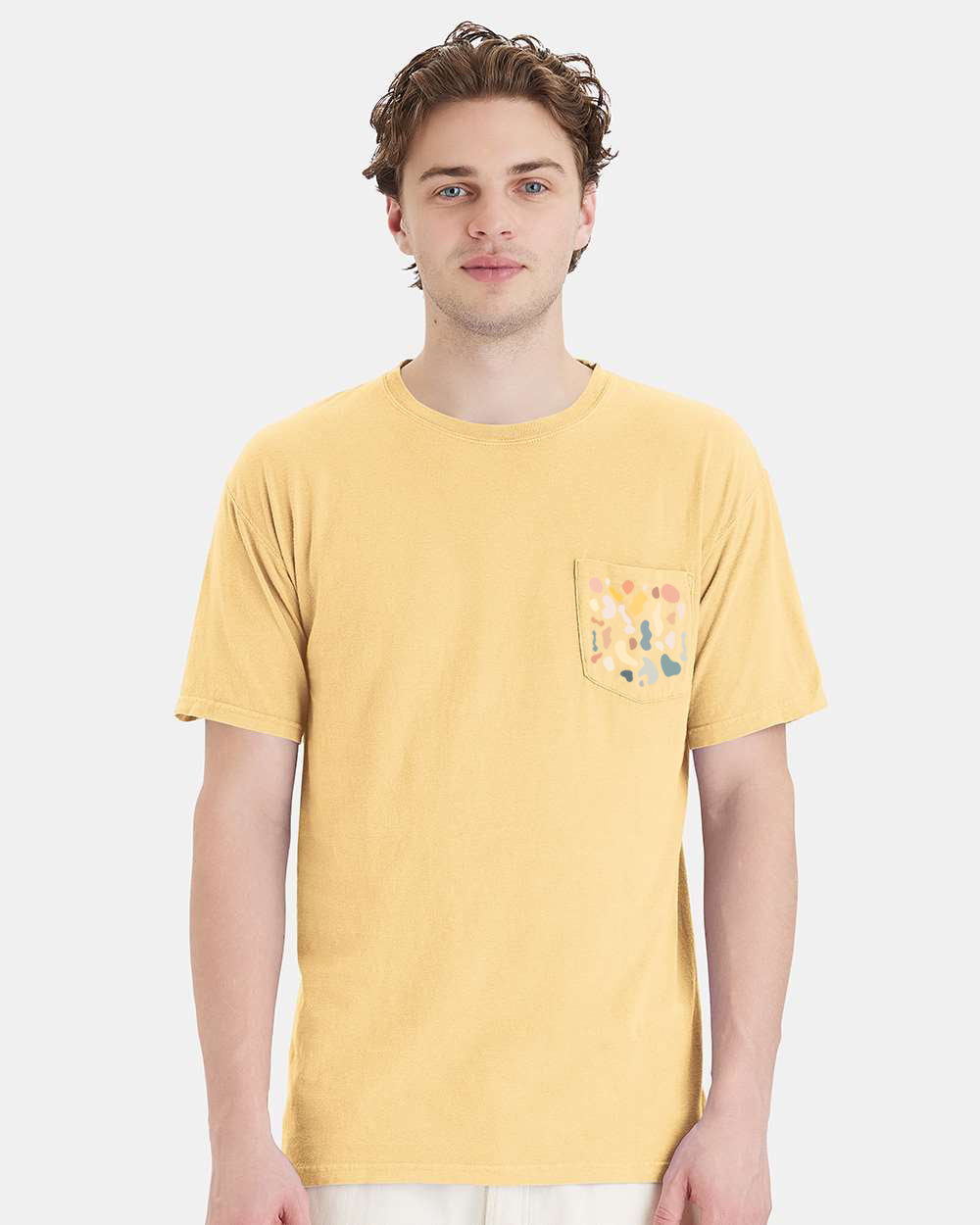 Uni-Sex Yellow Pocket Tee